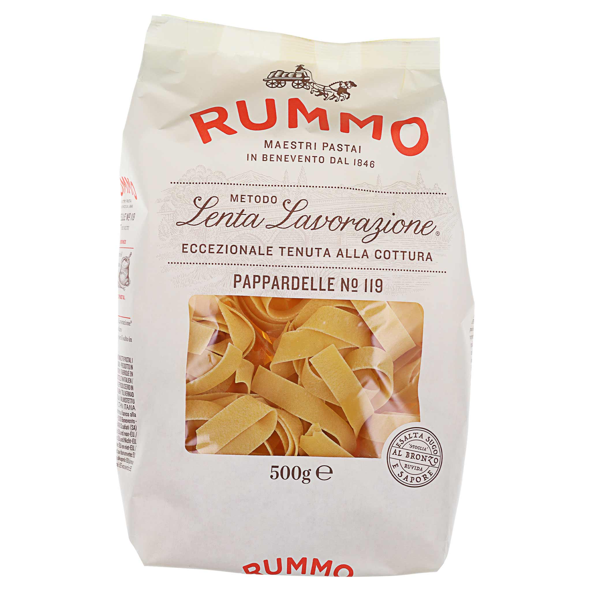 Pappardelle Lenta Lavorazione von Rummo, 500 g Packung, aus Kampanien, Italien