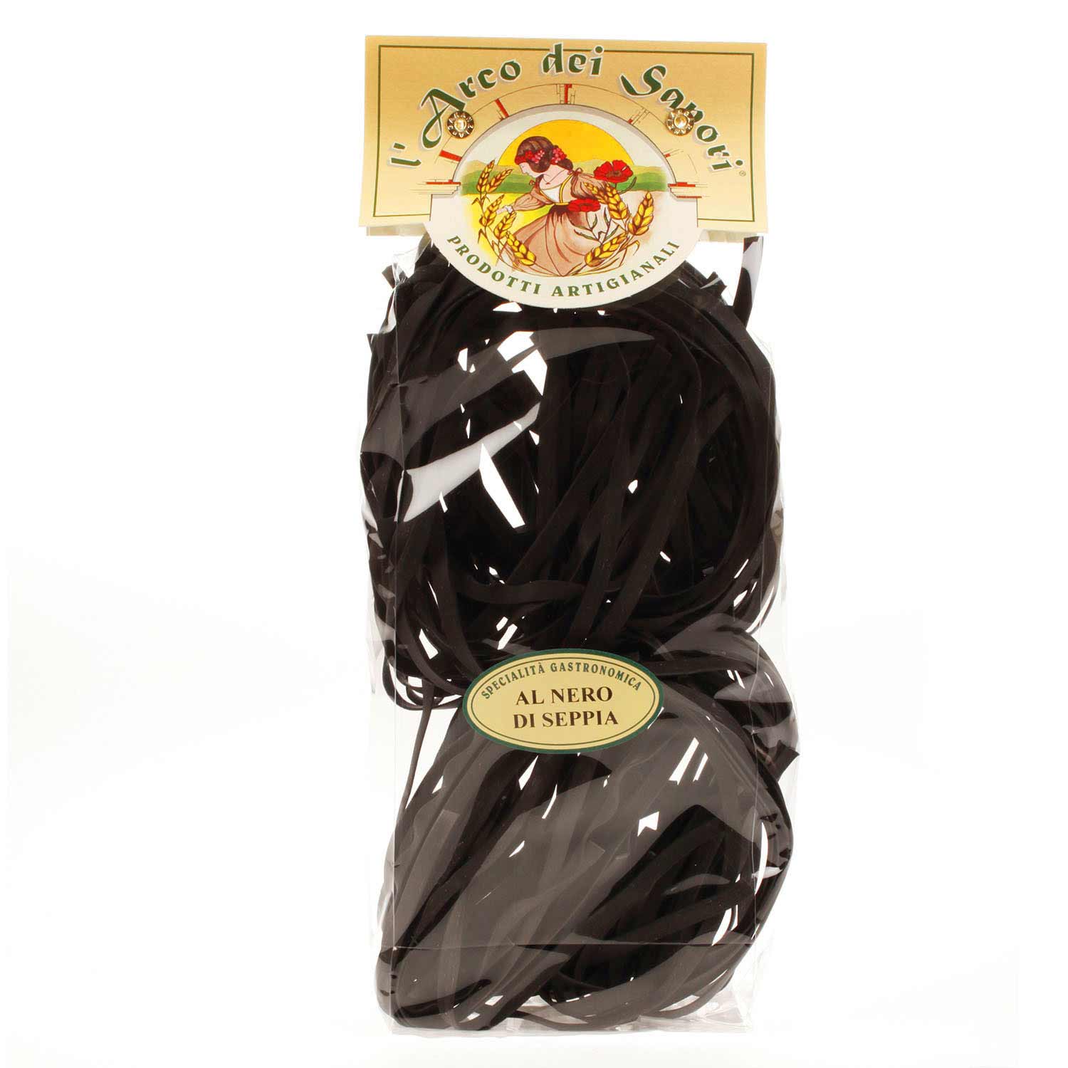 Pastificio Curti Tagliatelle al Nero di Seppia 250 g Packung, italienische Teigwaren aus Piemont