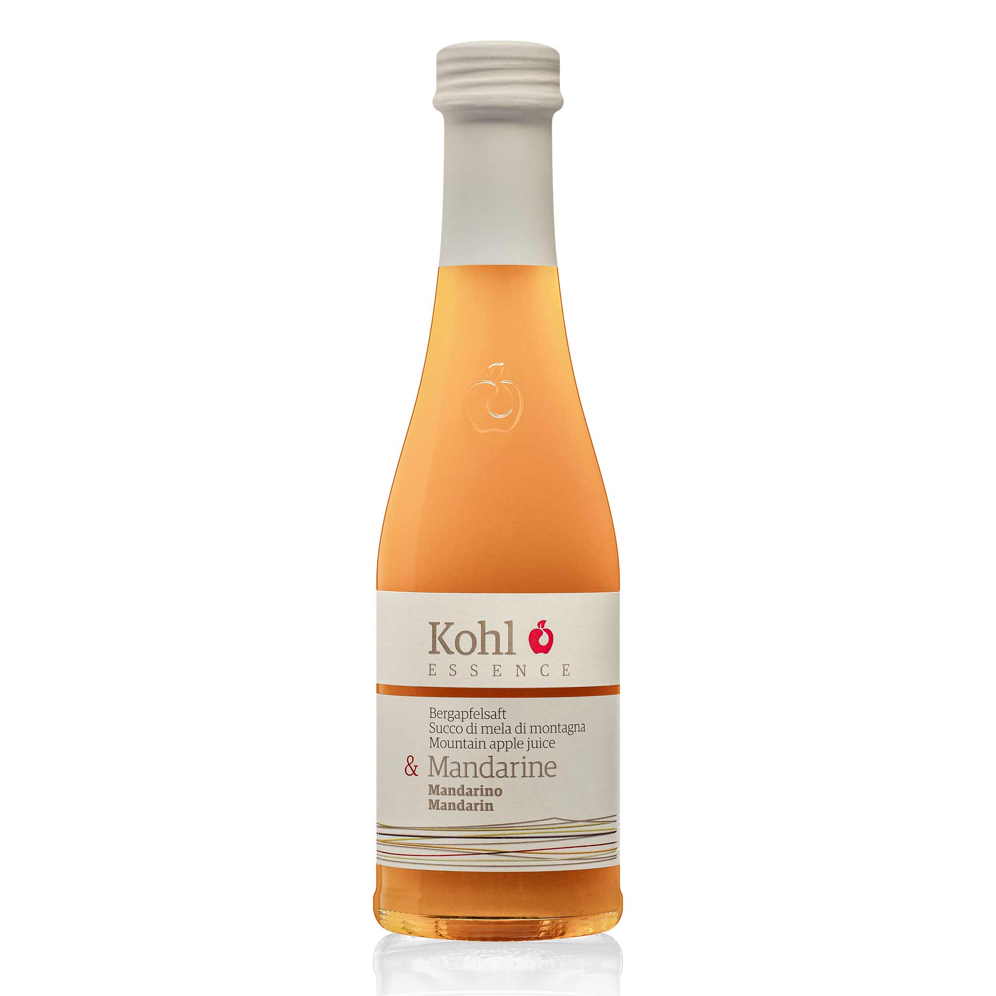 Kohl Bergapfelsaft & Mandarine aus Südtirol, 20 cl Flasche.