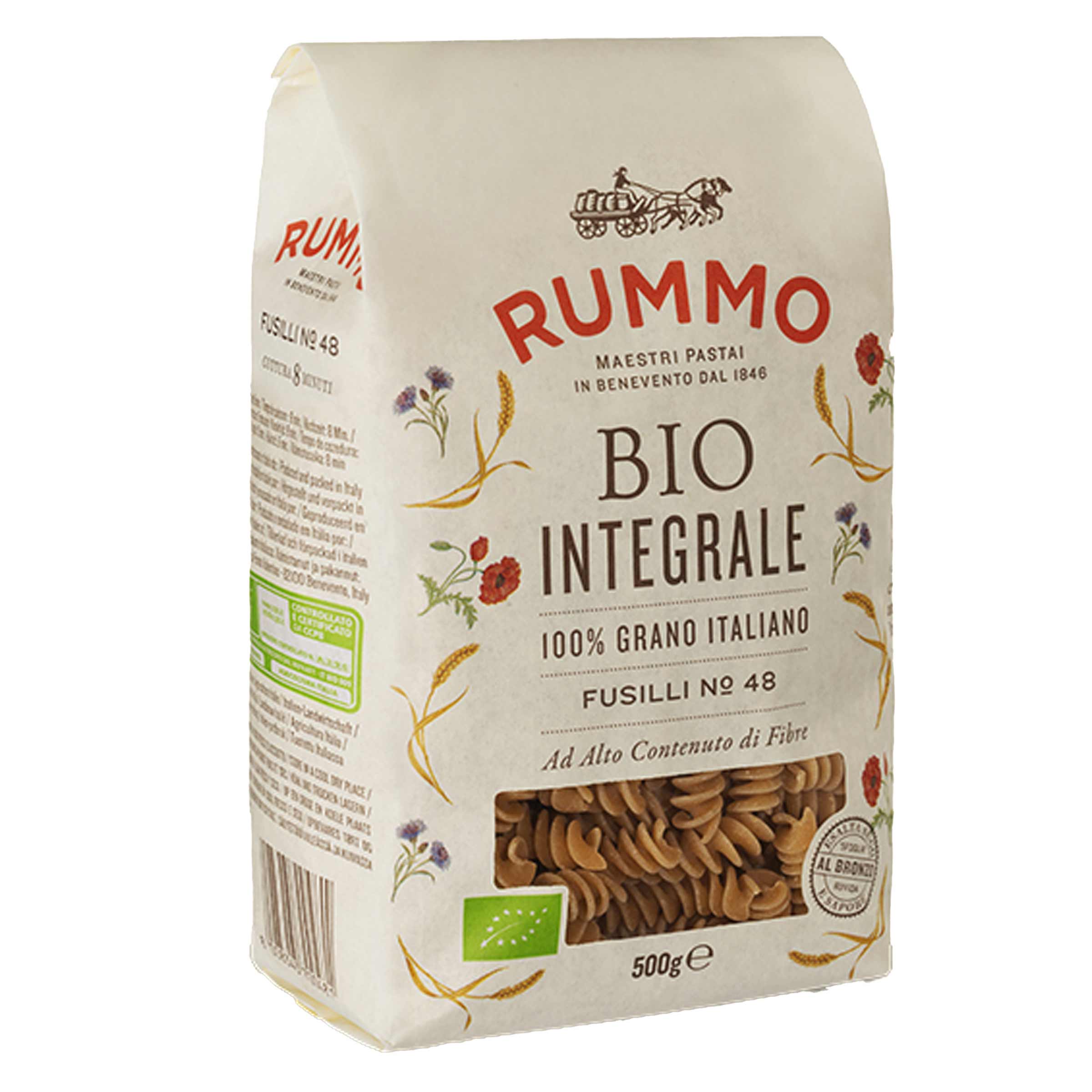 Rummo Fusilli BIO Vollkorn 500g Packung aus Italien