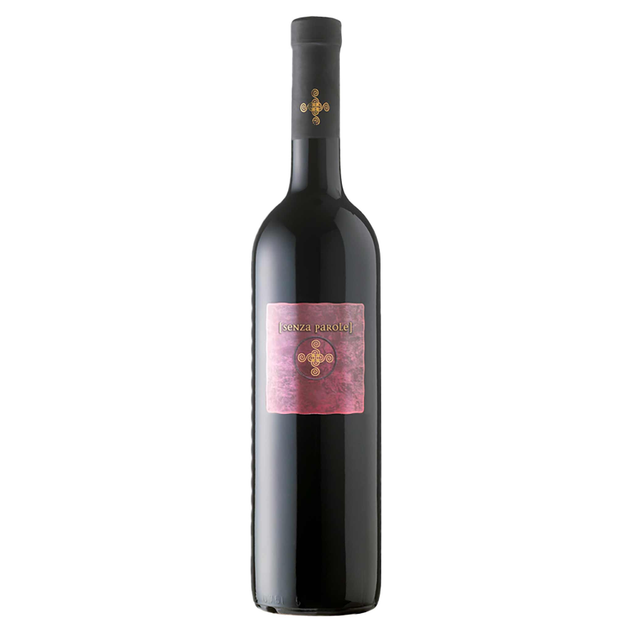 Negroamaro di Puglia IGT 2022 Senza Parole von Selection Gustoso, Rotwein aus Apulien, Italien, 50 cl Flasche.
