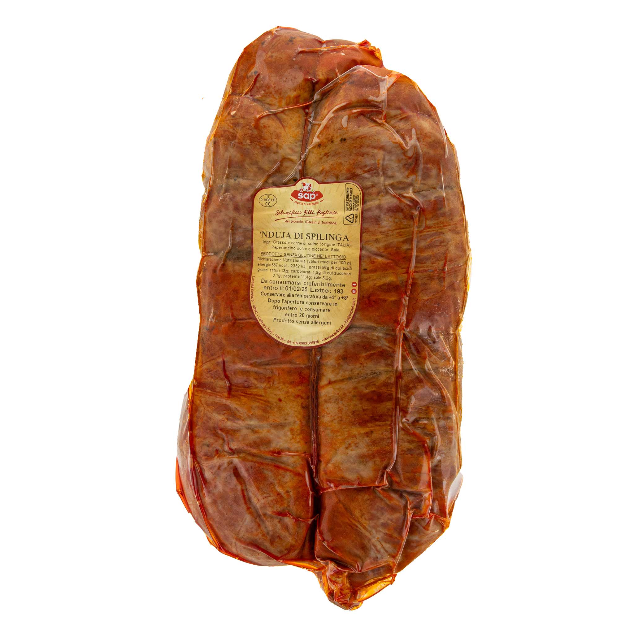 Salumi di Calabria Nduja di Spilinga, 2500g, Kalabrische Spezialität