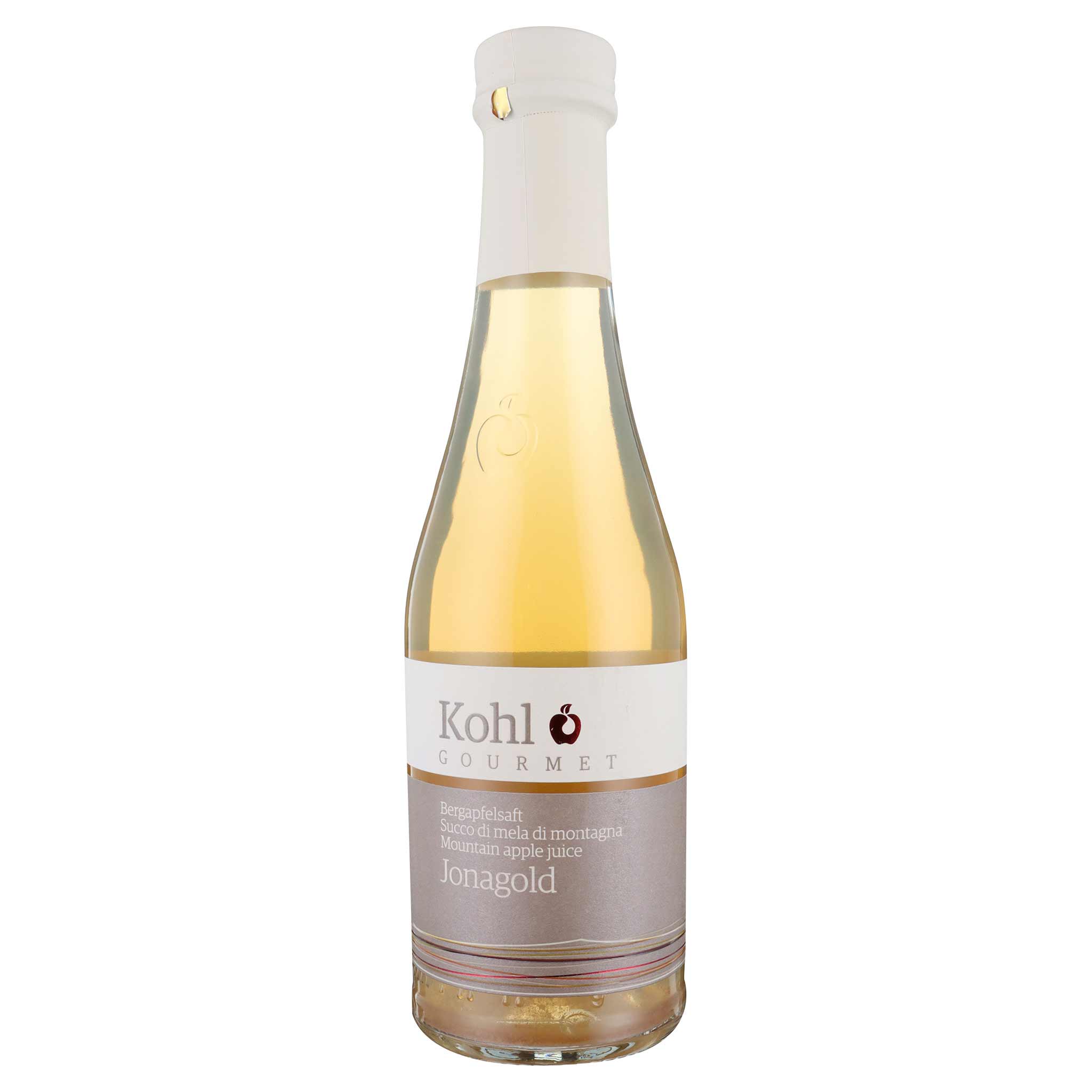 Kohl Bergapfelsaft Jonagold, 20 cl, aus Südtirol, Italien.
