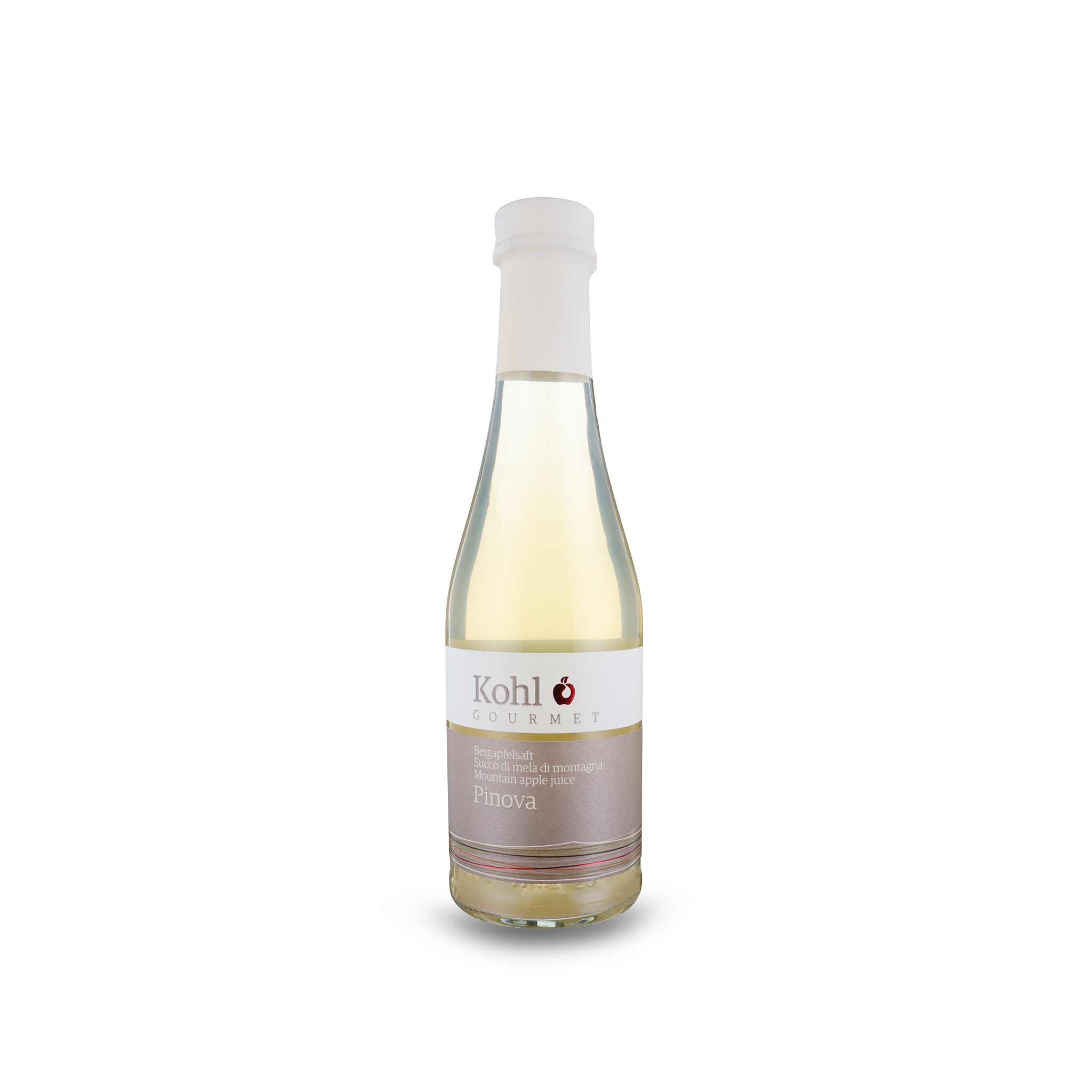 Bergapfelsaft Pinova von Kohl aus Südtirol, 20cl Flasche