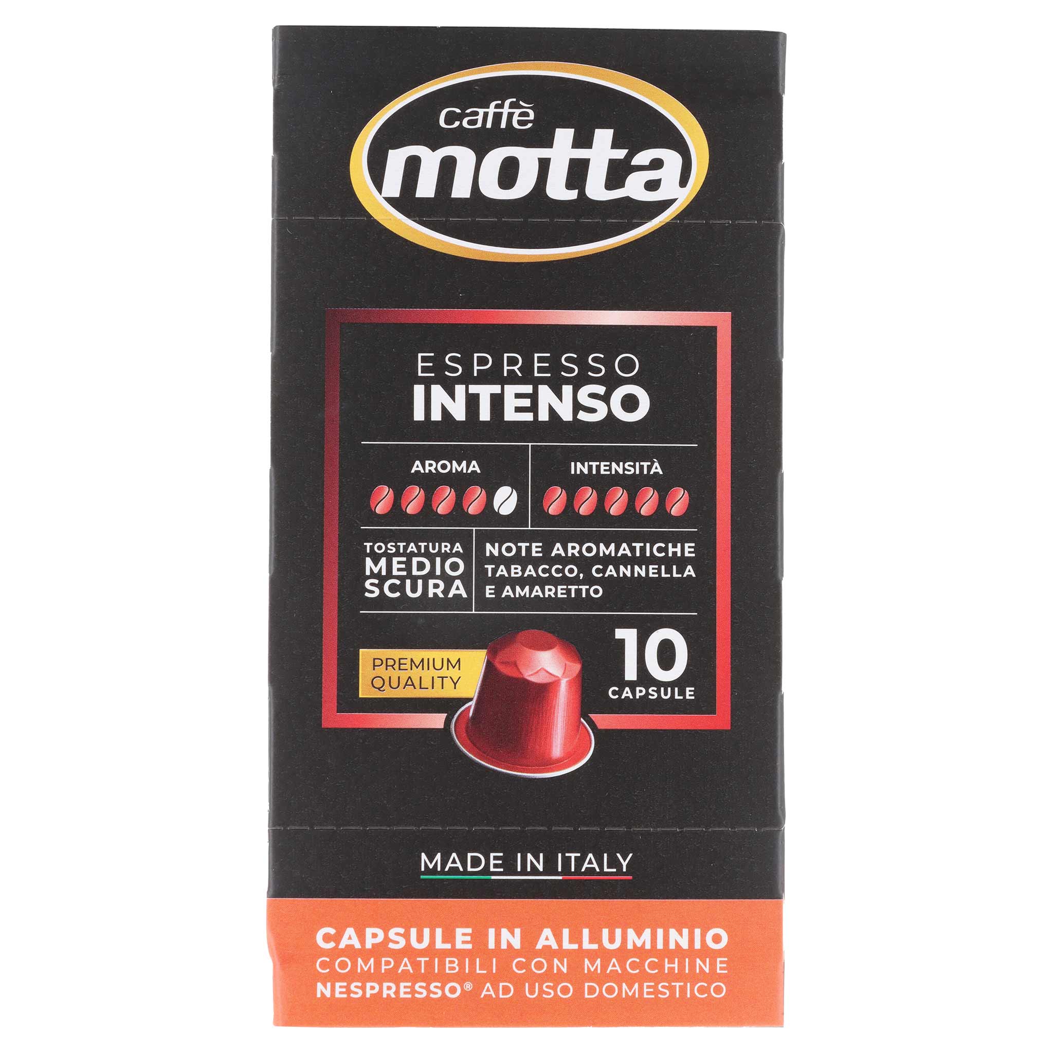 Caffè Motta, Intenso Nespresso kompatibel 10er Pack, 55g aus Italien