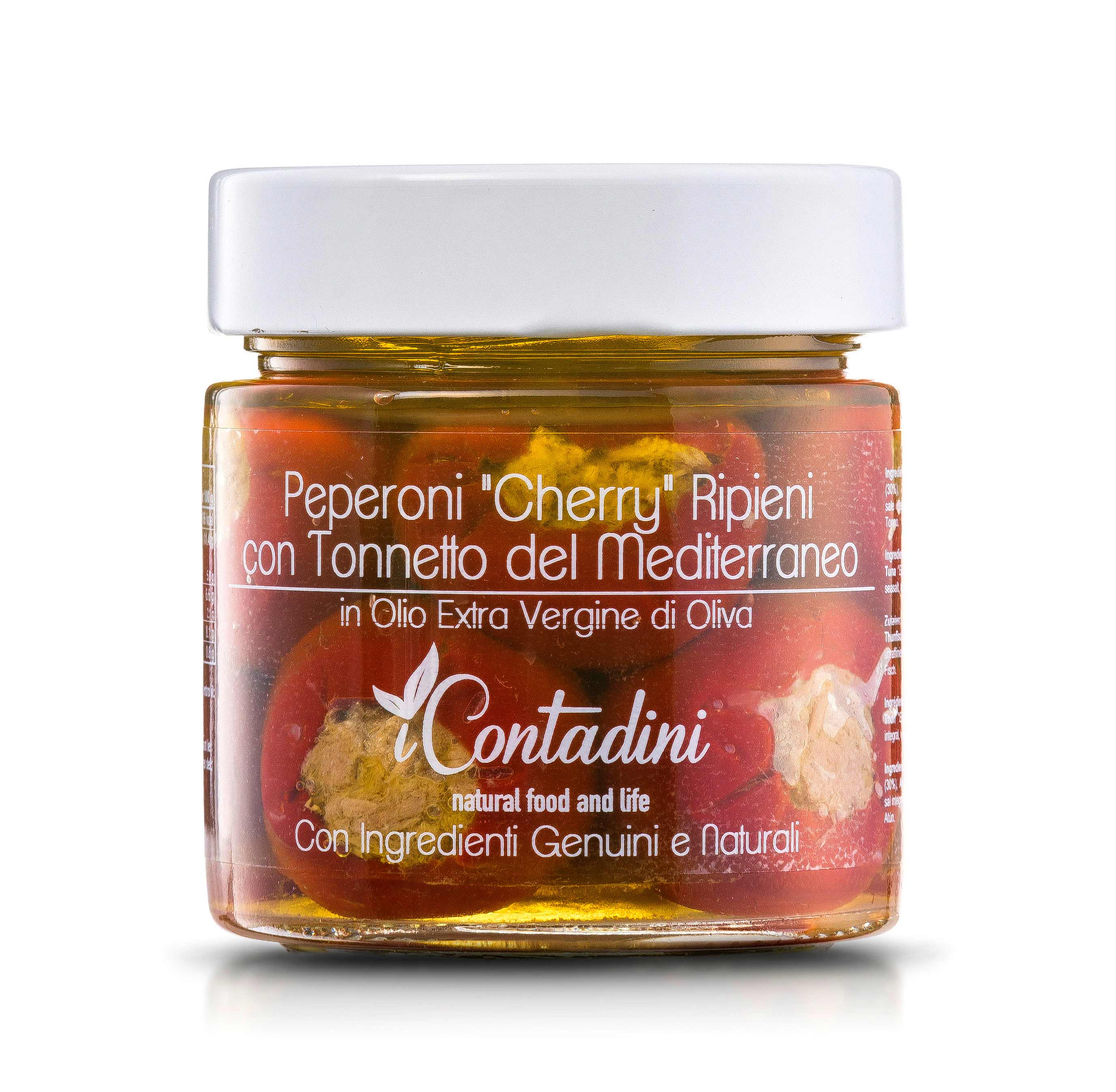 I Contadini Peperoni cherry ripieni con Tonno im Glas, 230g