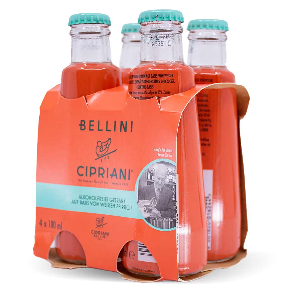 Cipriani Bellini Mix Confezione da 4 Bottiglie aus Venetien, Italien, 720 ml