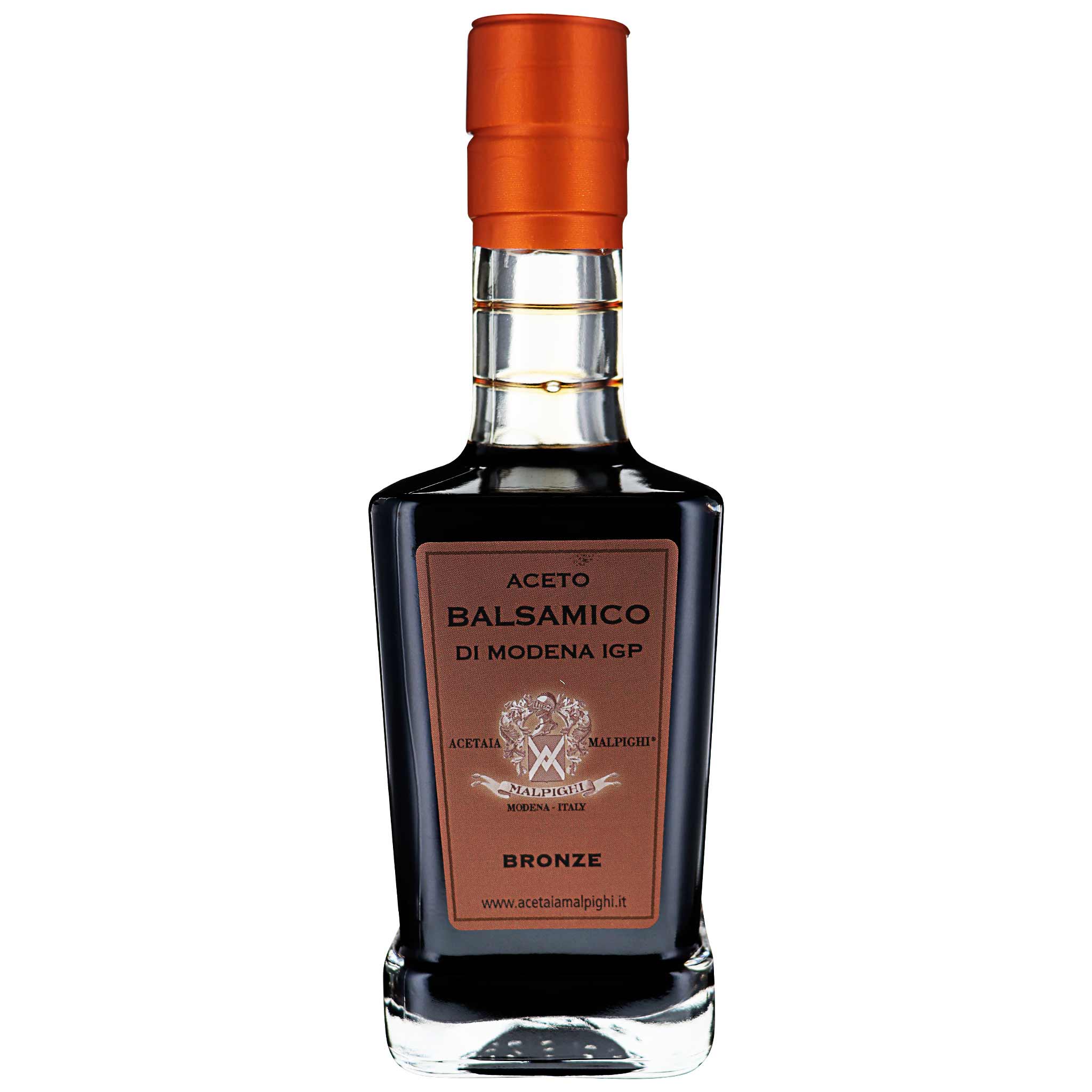 Acetaia Malpighi Aceto Balsamico di Modena IGP Premium Bronze 250 ml Flasche.
