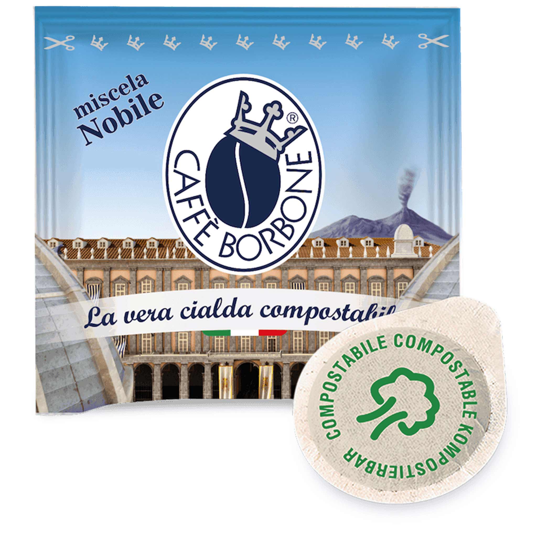 Borbone miscela NOBILE Pads 50er Pack, authentischer italienischer Kaffee aus Kampanien, 250g.