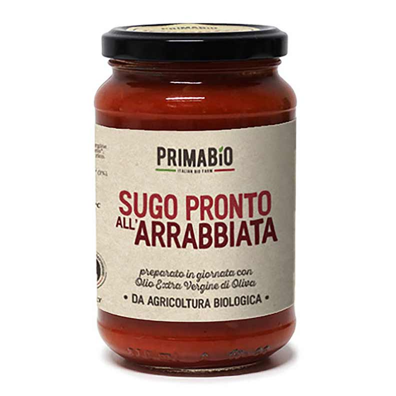 Primabio Sugo BIO all' Arrabbiata, 280g Glas aus Apulien, Italien.