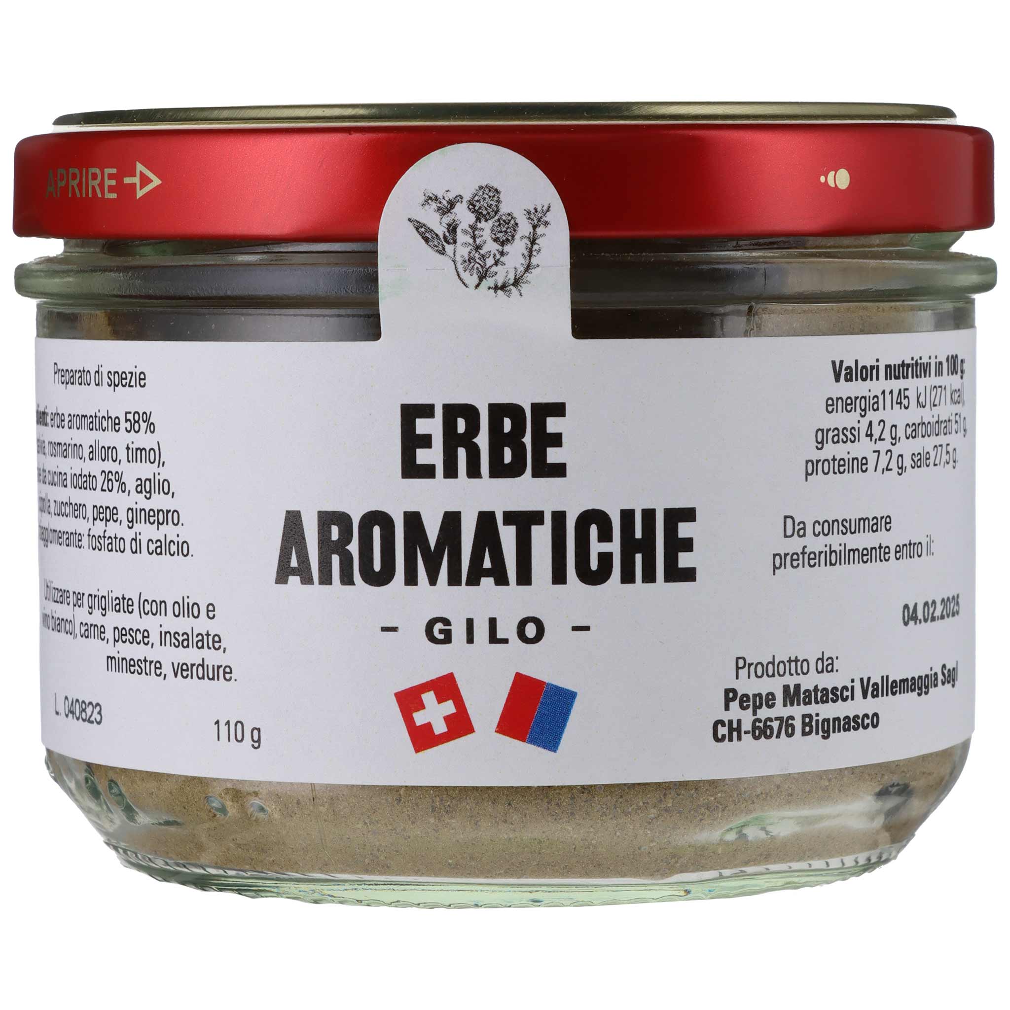 Produktbild von Matasci, Erbe Aromatiche, 110 g aus der Schweiz.