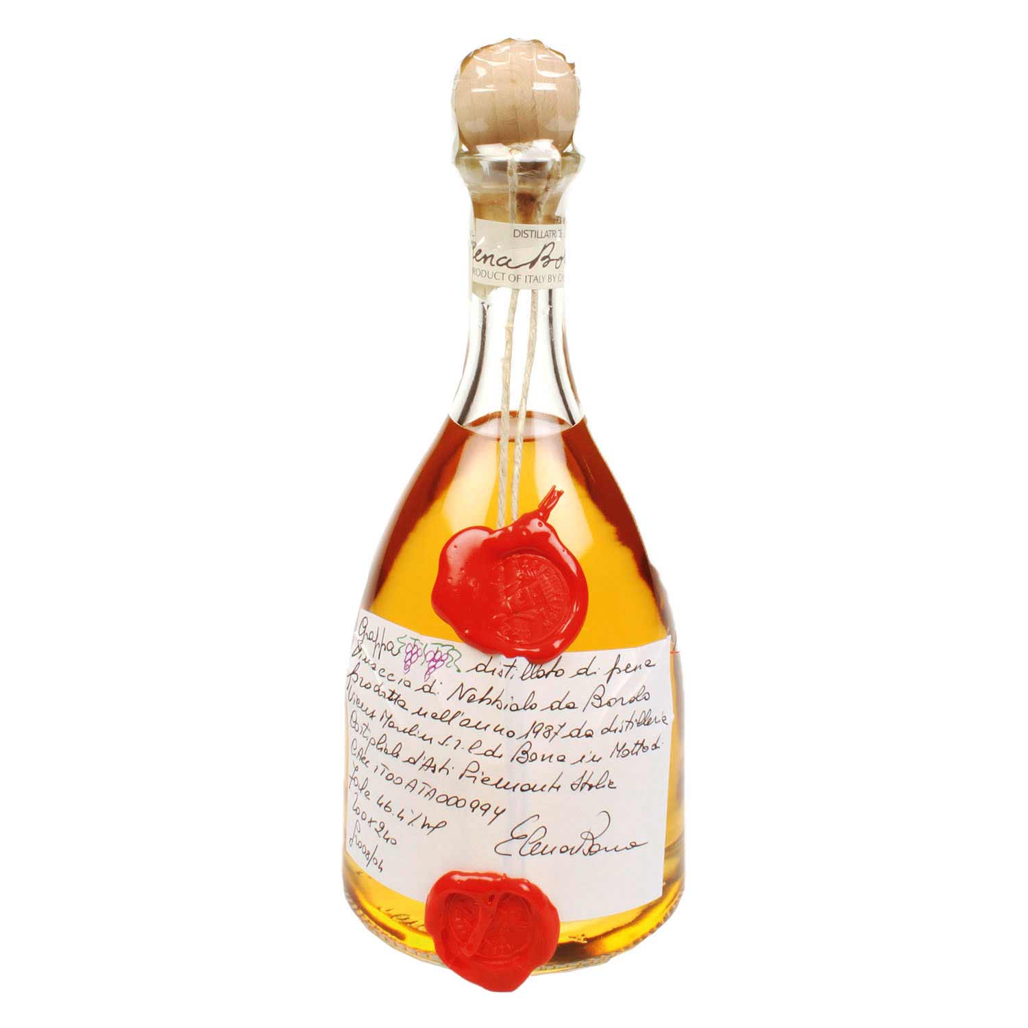 Elena da Costigliole Grappa Nebbiolo da Barolo Riserva 700 ml Flasche aus Italien
